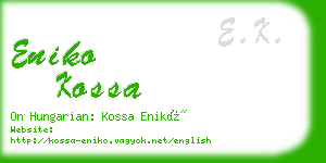 eniko kossa business card